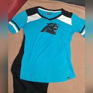 NFL Women's Blue and Black Short Sleeve Tee